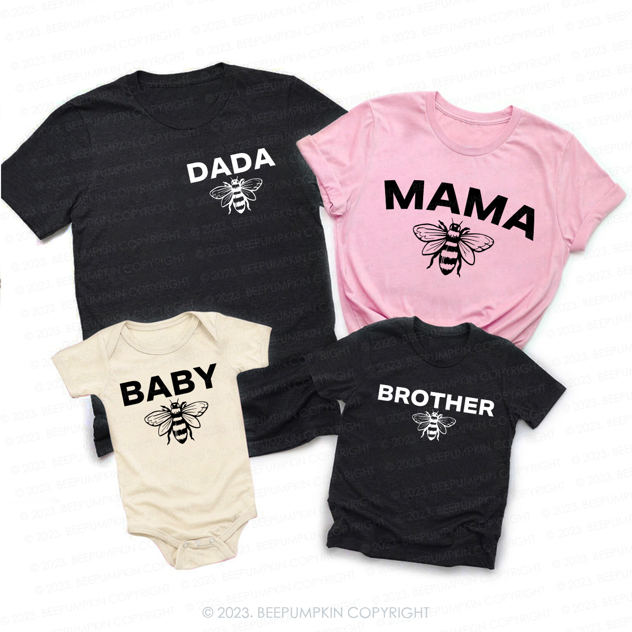 Family Matching Bee Day Theme Birthday Matching Shirts