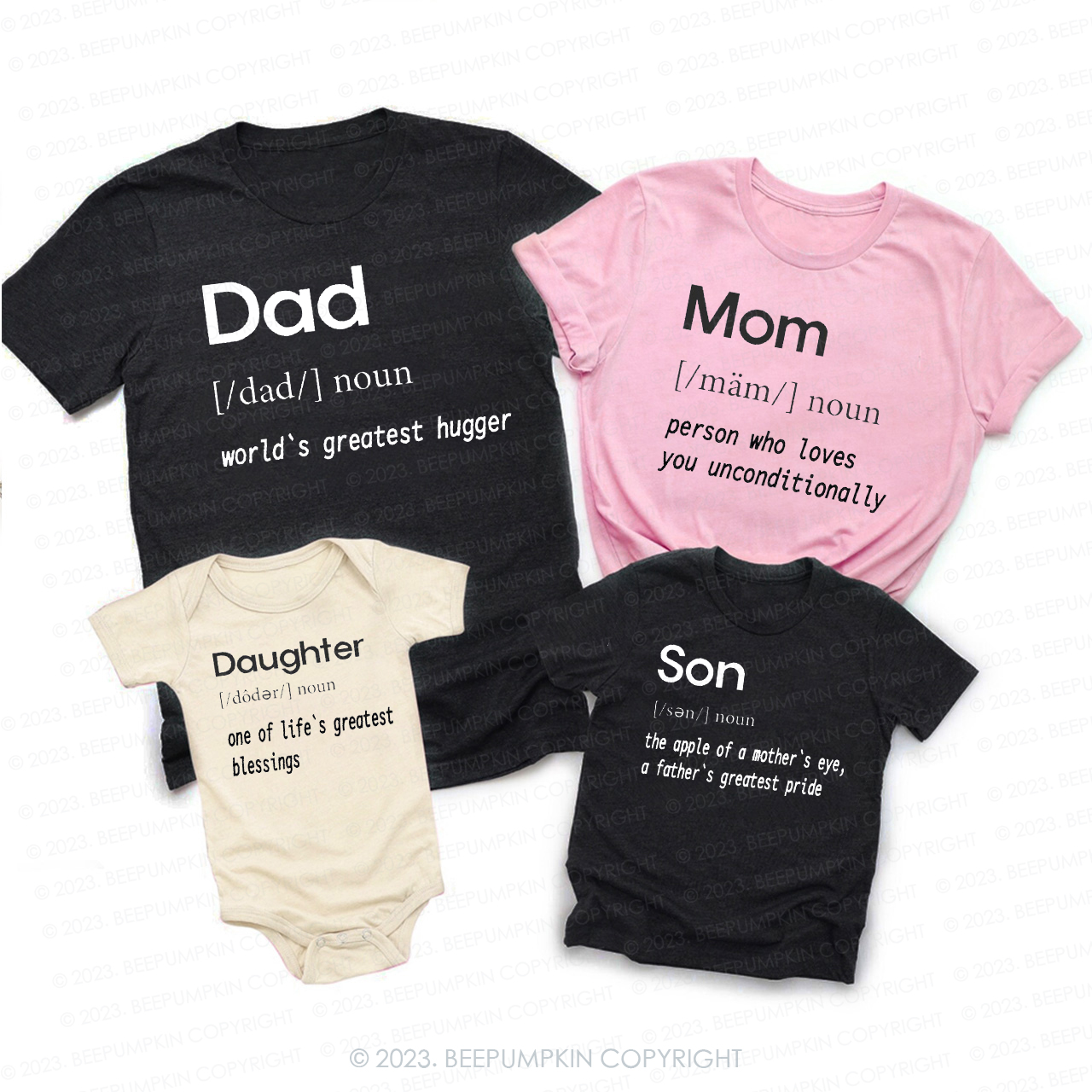 Custom Family Dictionary Definition Matching Shirts