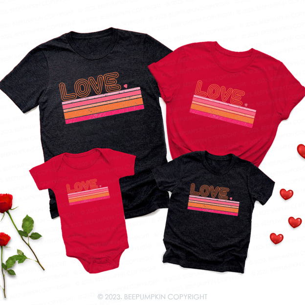 Retro Love Color Astronomy Valentines Day Shirts