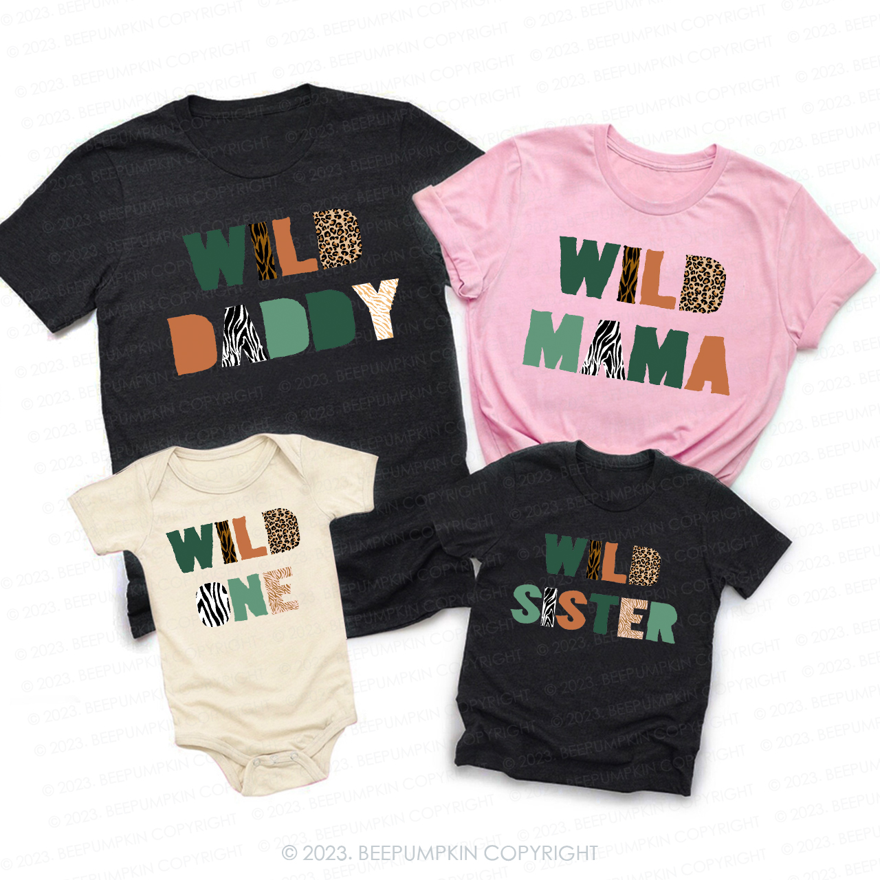 Wild One Party Family Birthday Matching T-Shirts