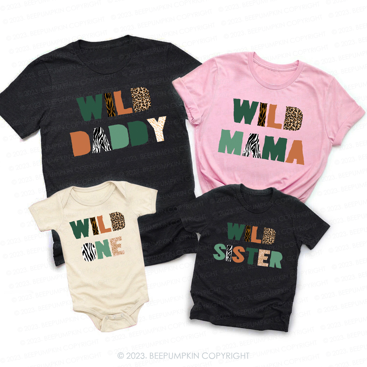Wild One Party Family Birthday Matching T-Shirts