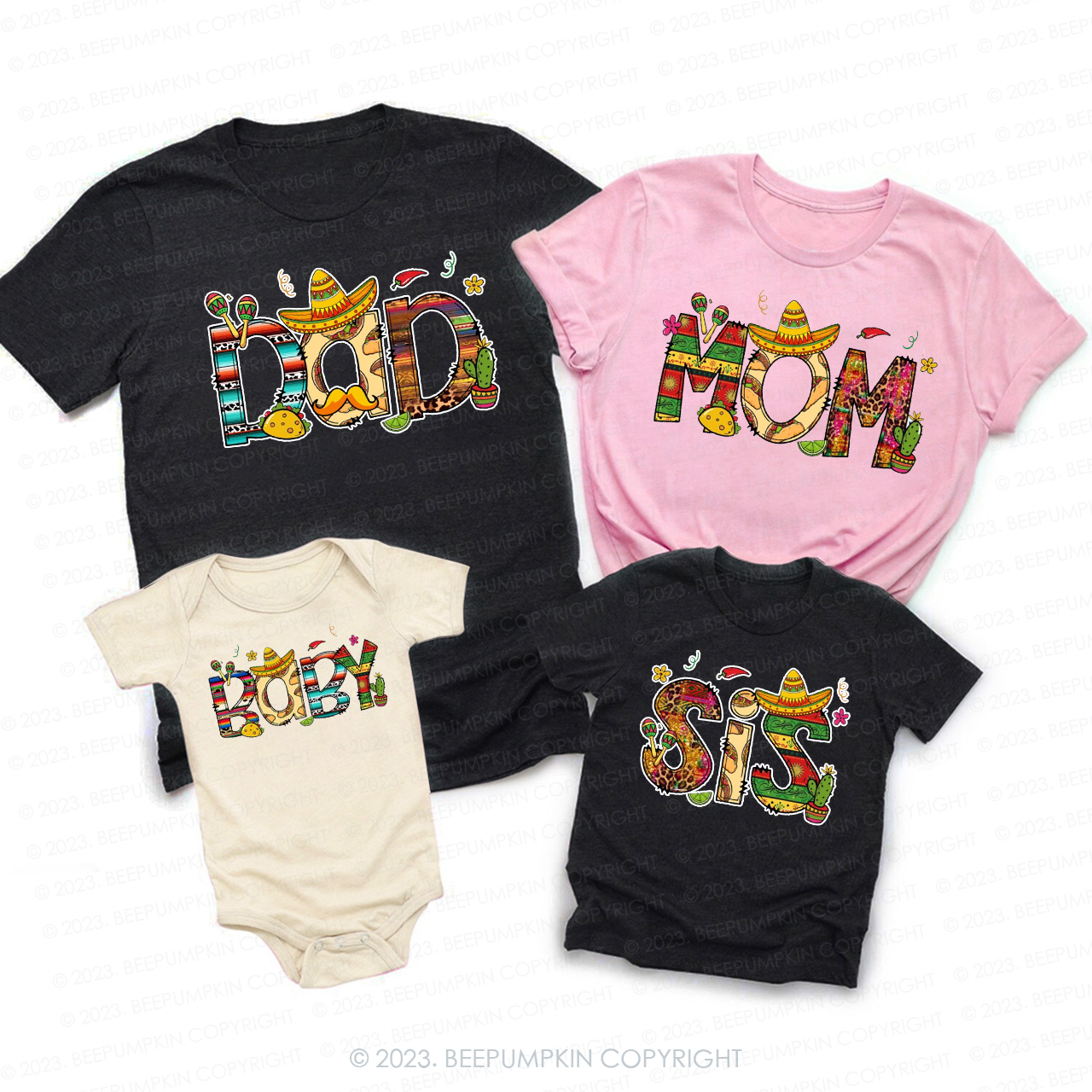 Nacho Average Family Taco Matching T-Shirts