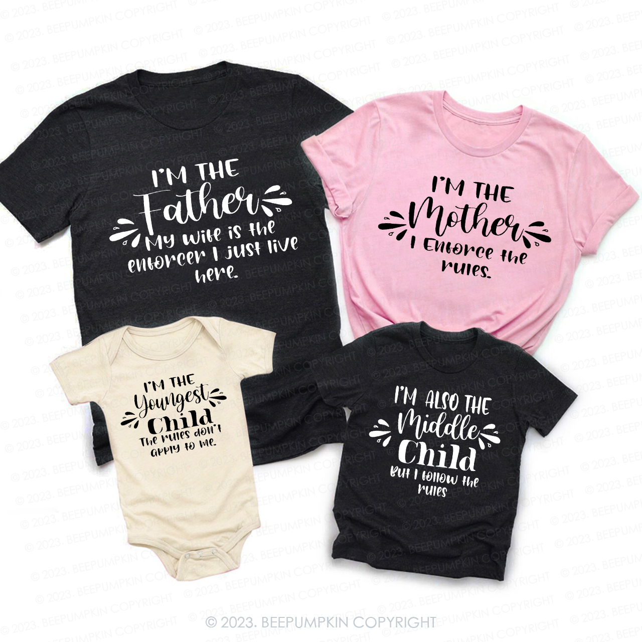 About The Rules Funny Family Gift Matching T-Shirts