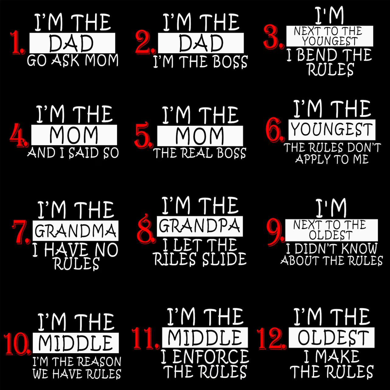 Custom I'm The Funny Family Gift Matching T-Shirts