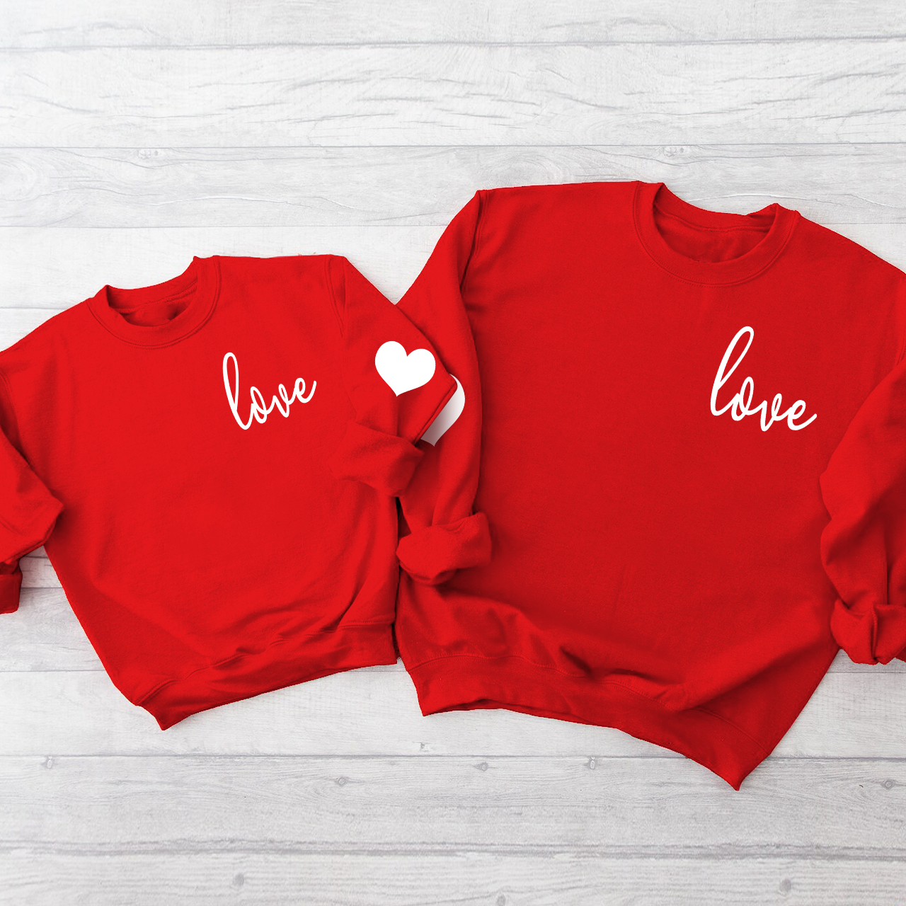 Valentine's Gift - Cute Love Heart Matching Sweatshirts