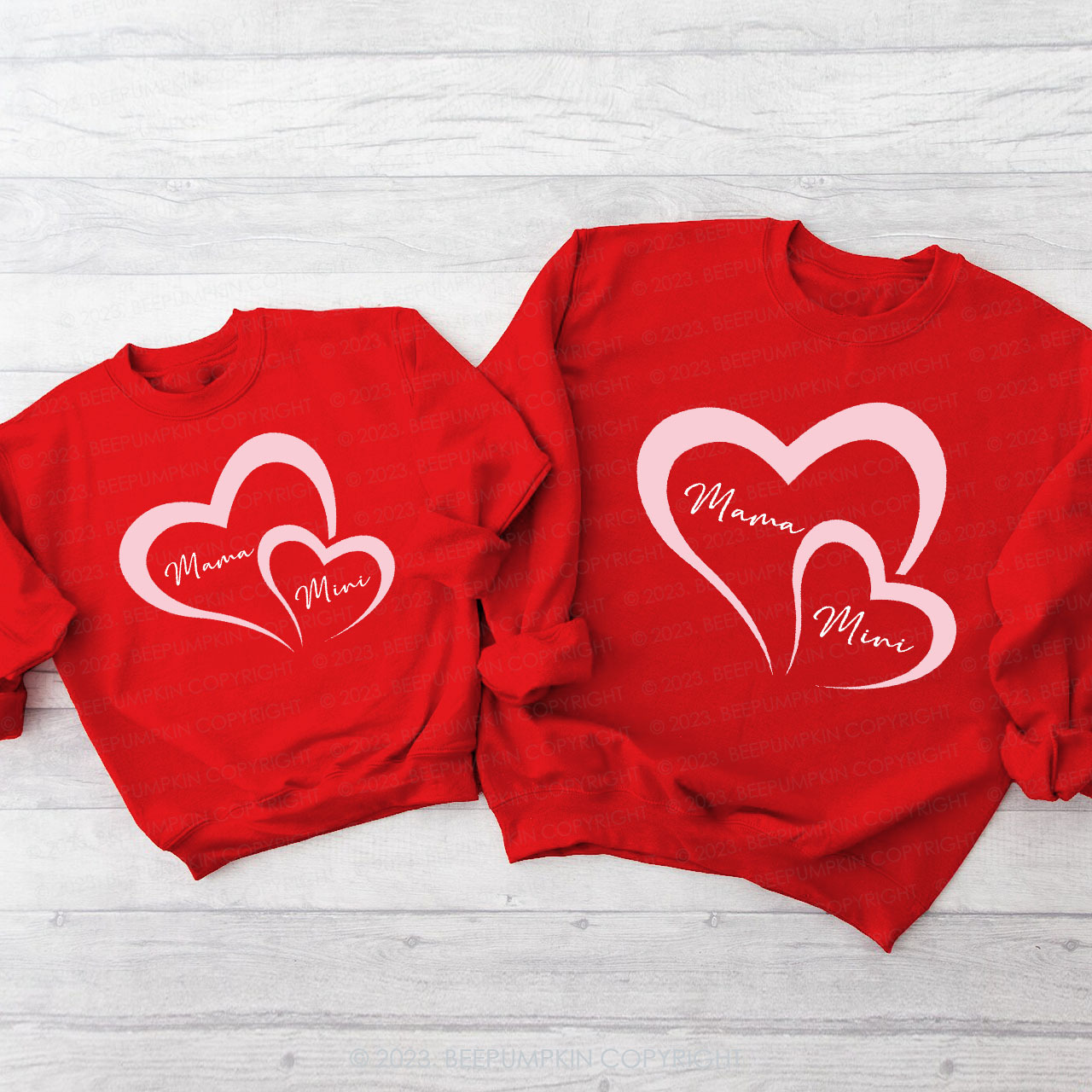 Matching Mama Mini Valentine's Day Sweatshirts