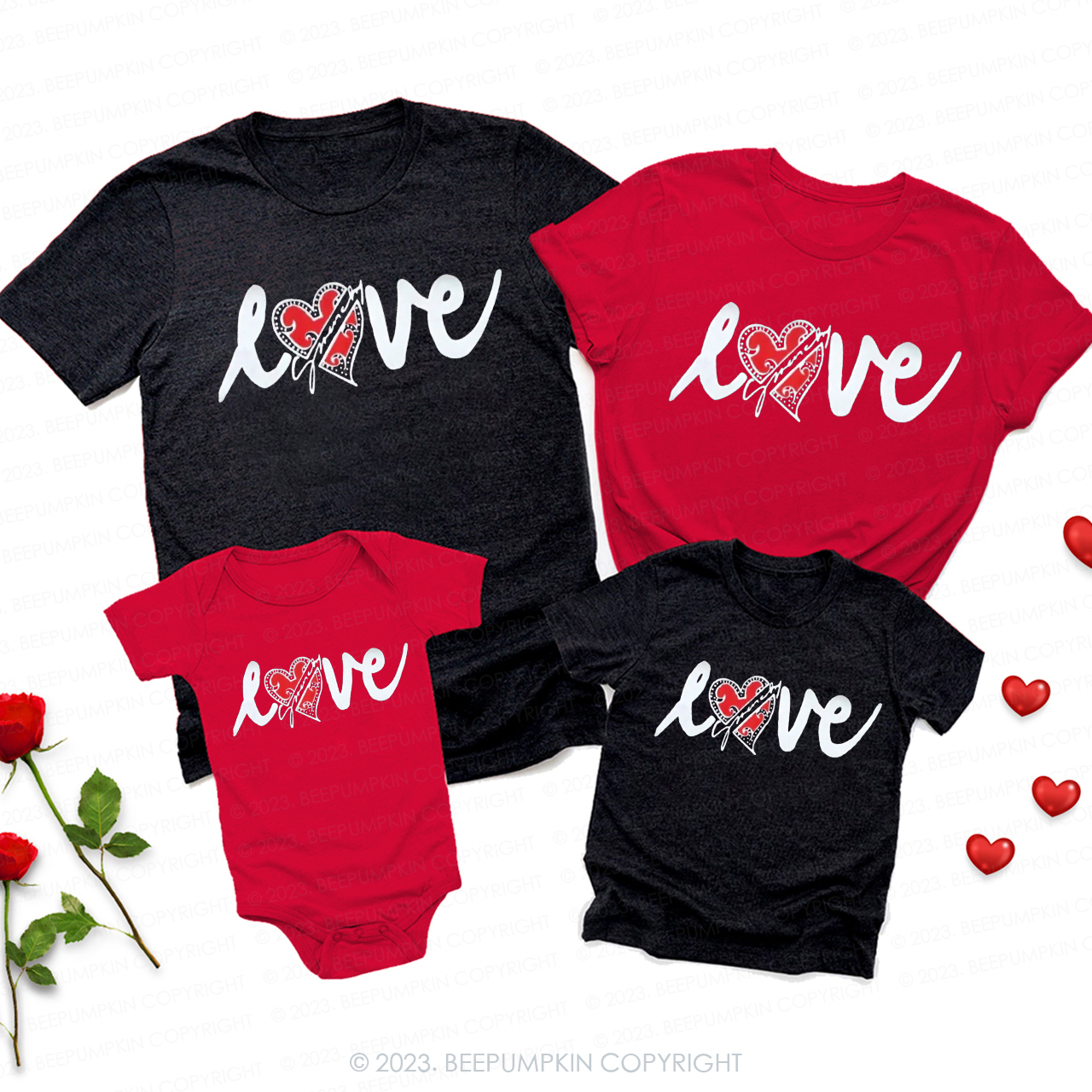 Best Love For You Divided Heart Valentines Day Shirts For Family