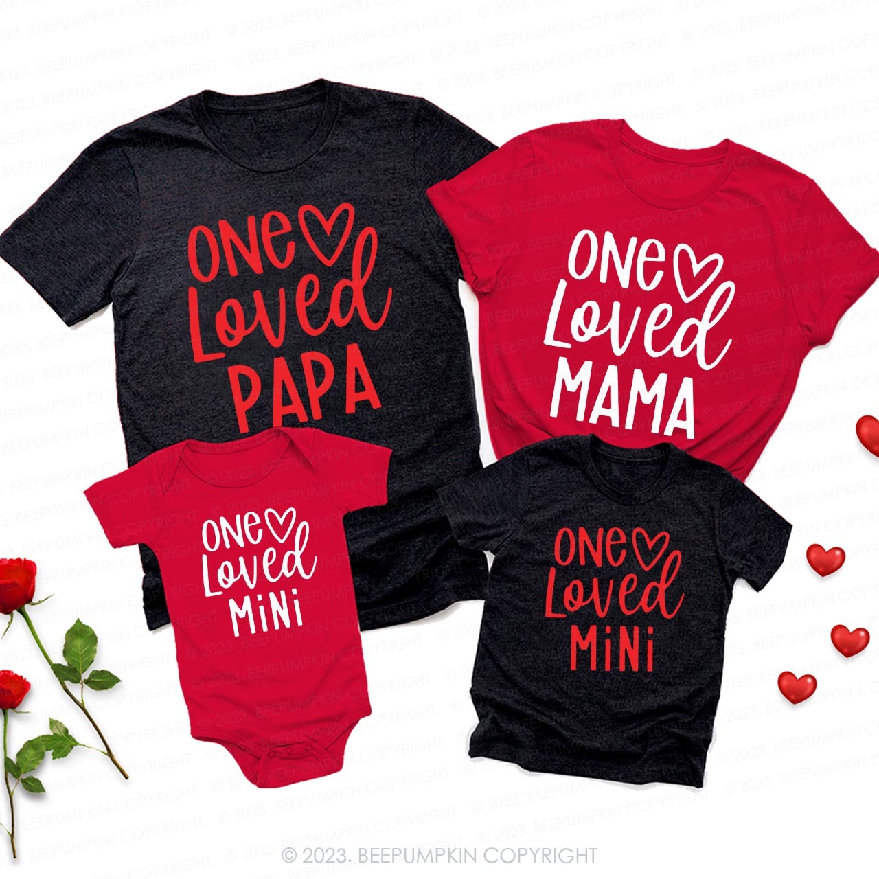 One Loved Hearts Valentines Day Shirts For Family