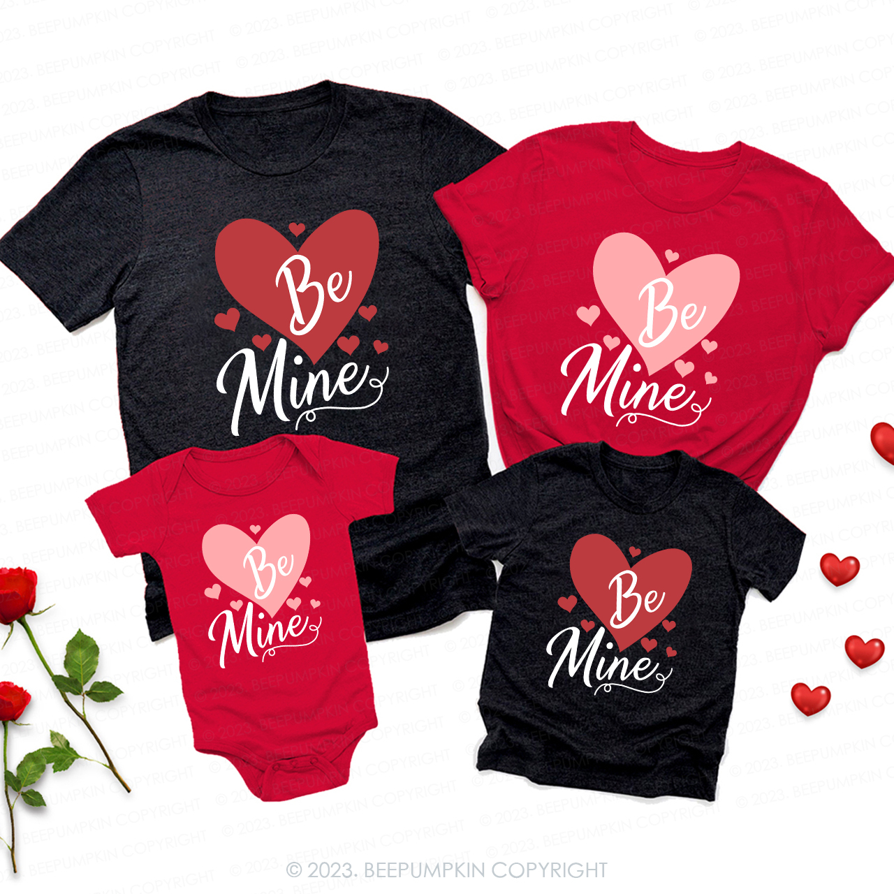 Be Mine Romantic Funny Valentines Shirts For Family