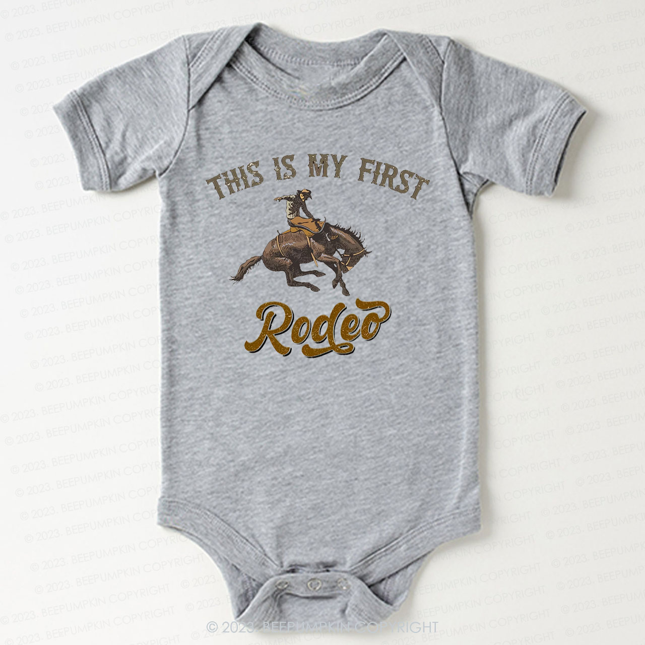 This Is My First Rodeo Cowboy Farm Bodysuit For Baby