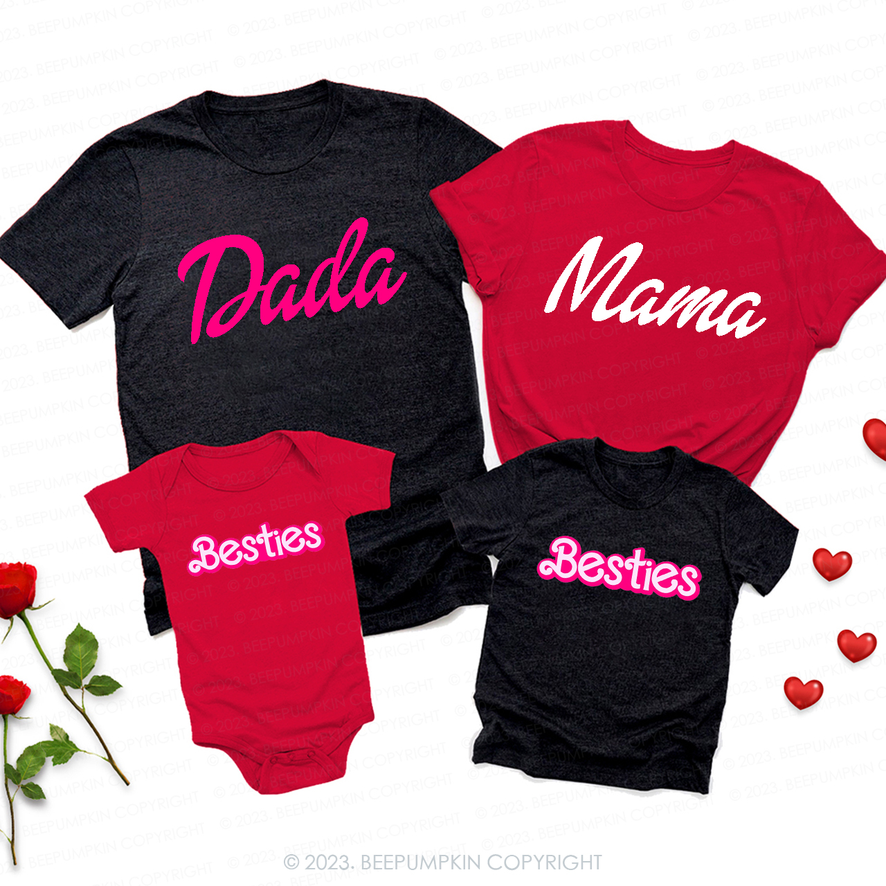 Valentine's Mommy Dad Me Family Matching Shirts