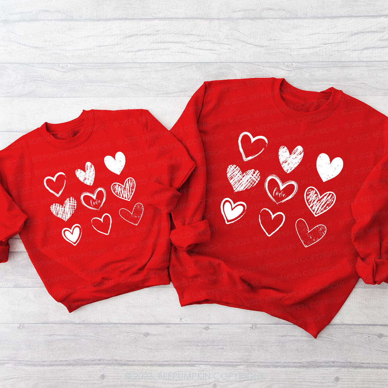Nine Different Love Valentine's Family Matching Sweatshirt