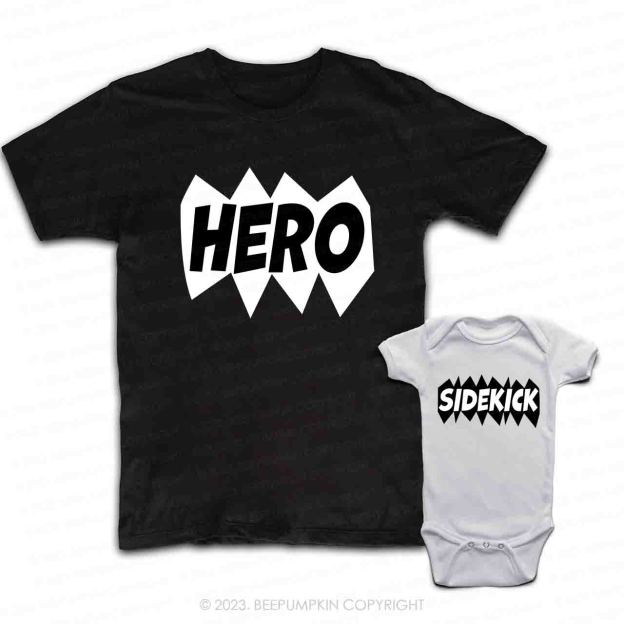 Hero Sidekick  Matching Dad& Me Shirts