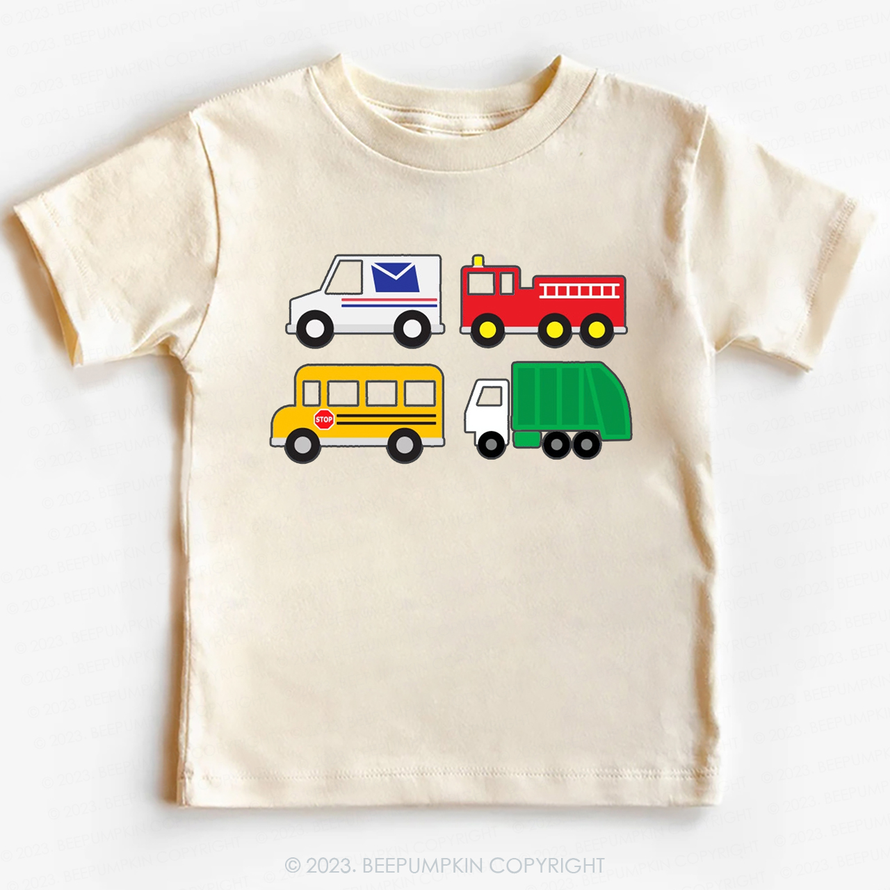 Busy Town Vehicles Firetruck -Toddler Tees