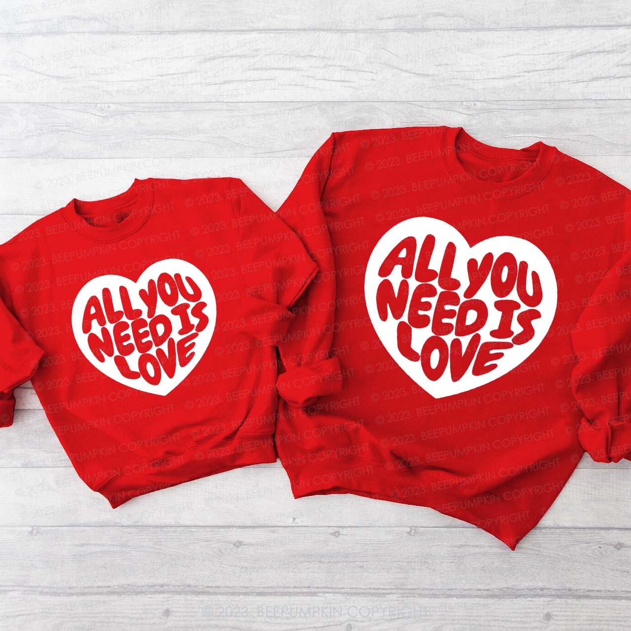 All You Need Is Love Family Matching Sweatshirt