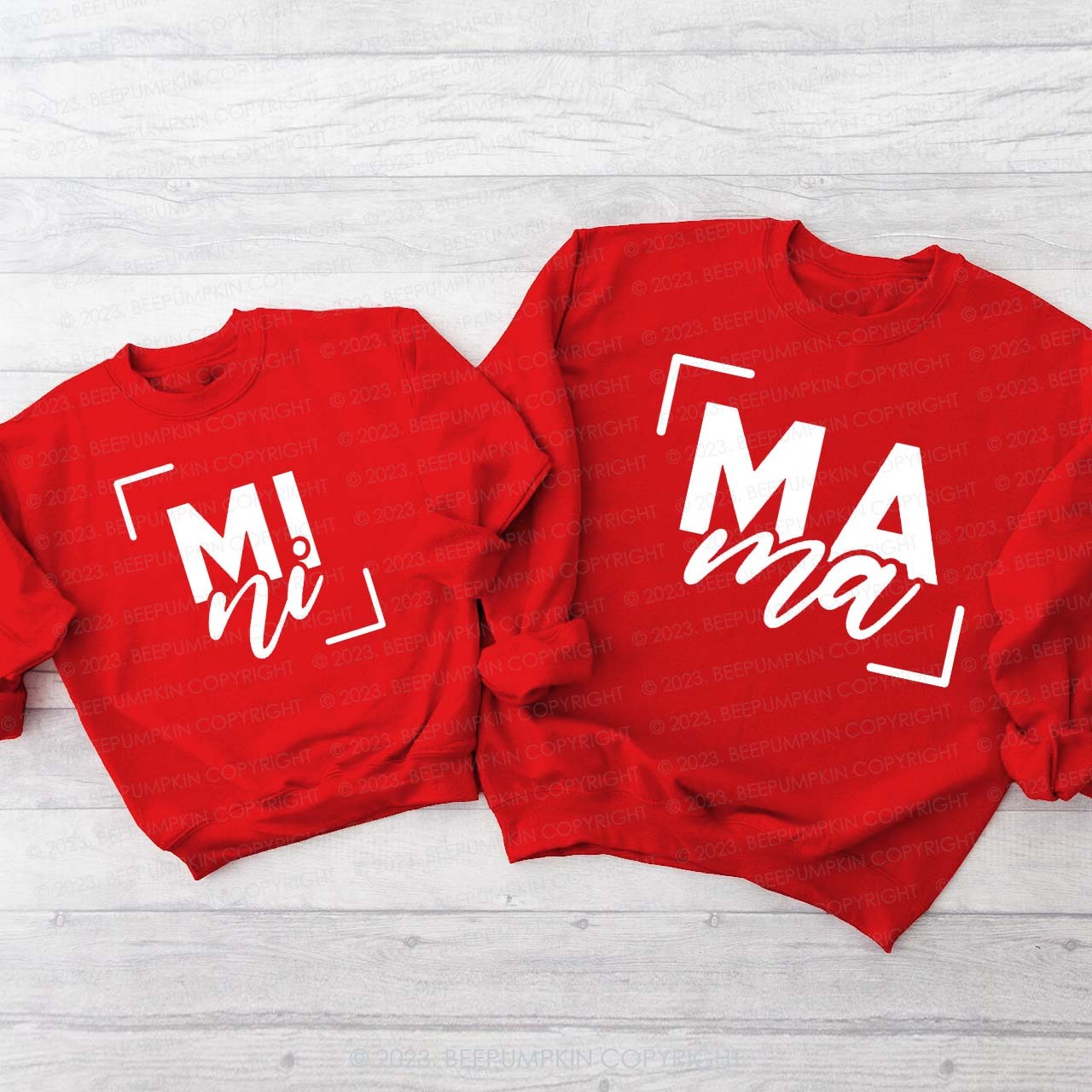 Mama Mini Dada Valentine's Family Matching Sweatshirt