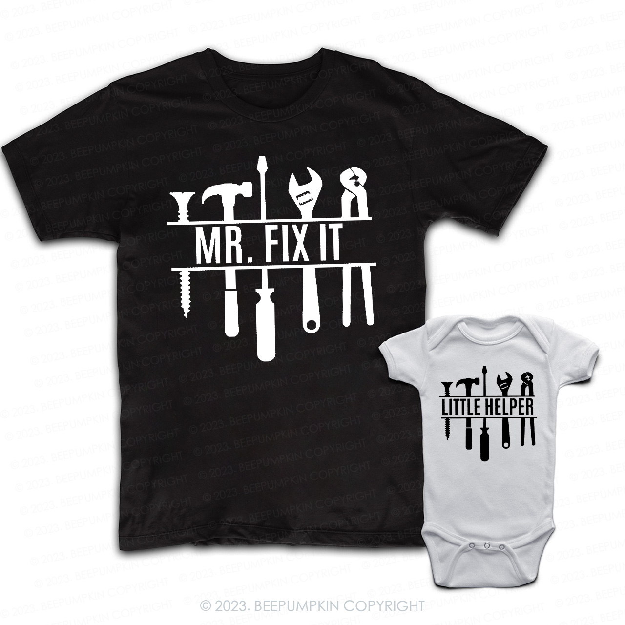 Dad & Me Matching T-Shirts �C Mr. Fix It / Little Helper