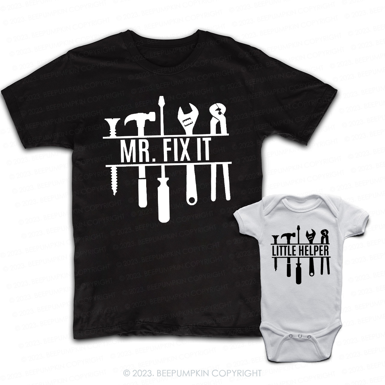 Dad & Me Matching T-Shirts �C Mr. Fix It / Little Helper