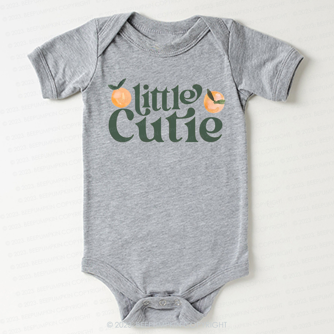 Little Cutie Retro Orange Bodysuit For Baby