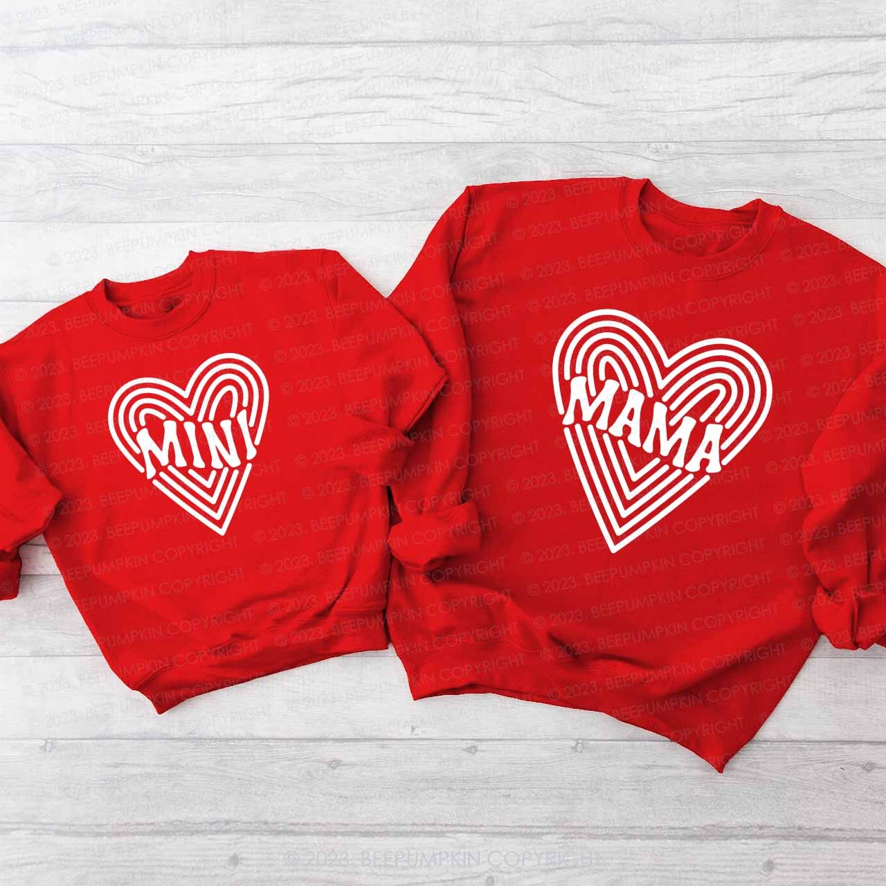 Mama Mini Dizziness Valentine's Family Matching Sweatshirt