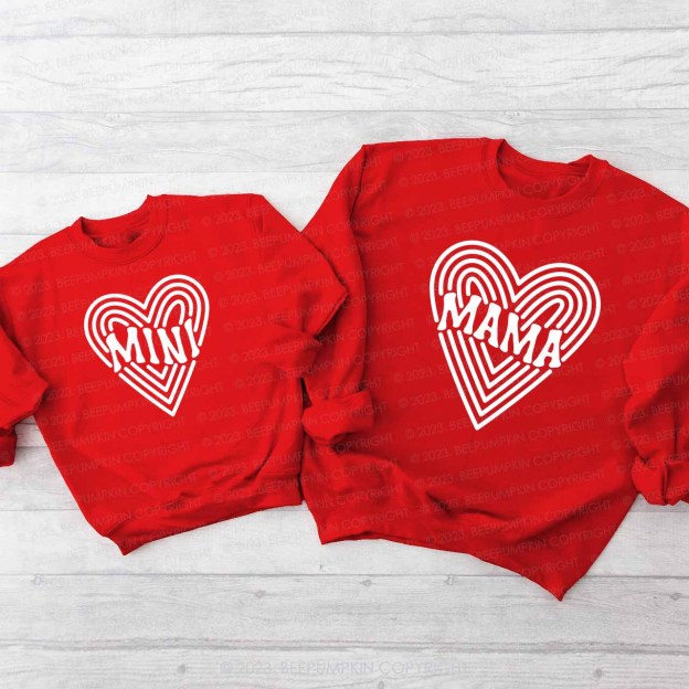 Mama Mini Dizziness Valentine's Family Matching Sweatshirt