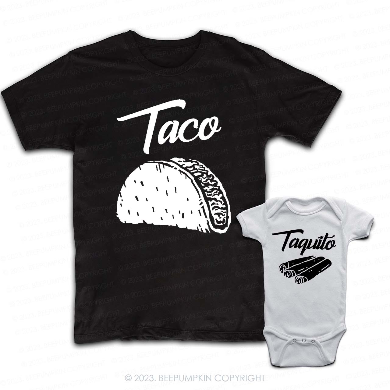 Dad & Me Matching T-Shirts –Taco & Taquito
