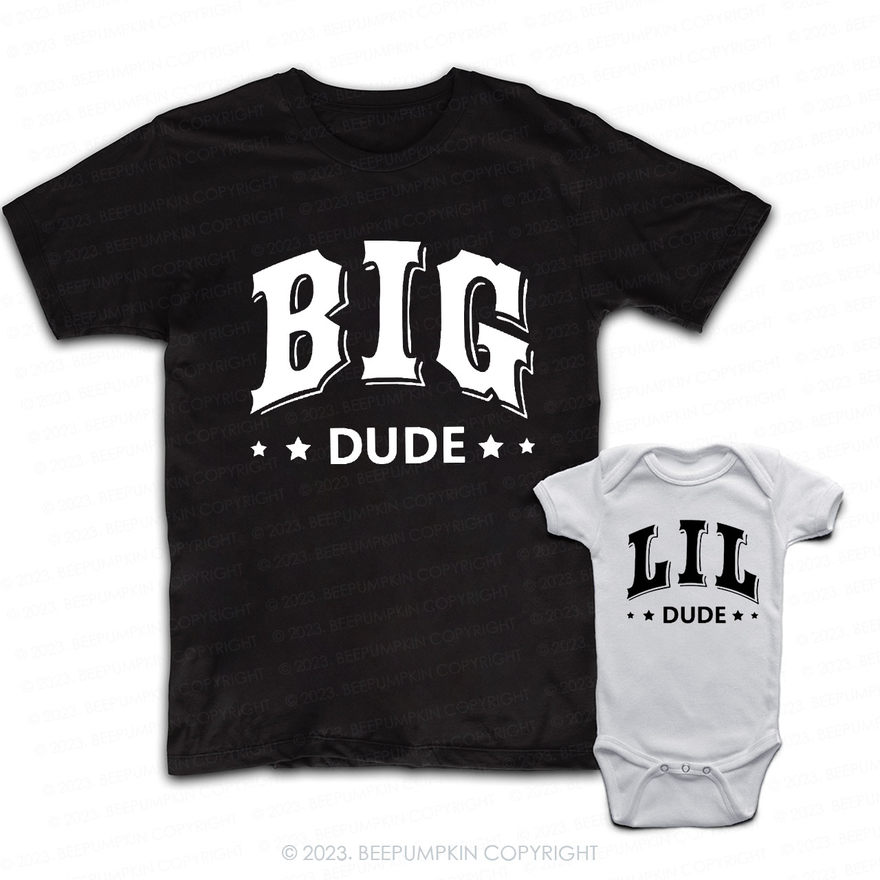 Dad & Me Matching T-Shirts –Big Dude Lil Dude
