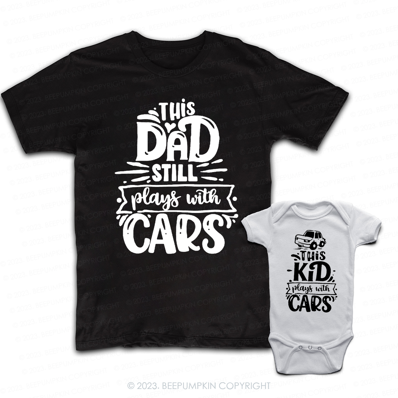 Play With Cars Dad & Me Matching T-Shirts 
