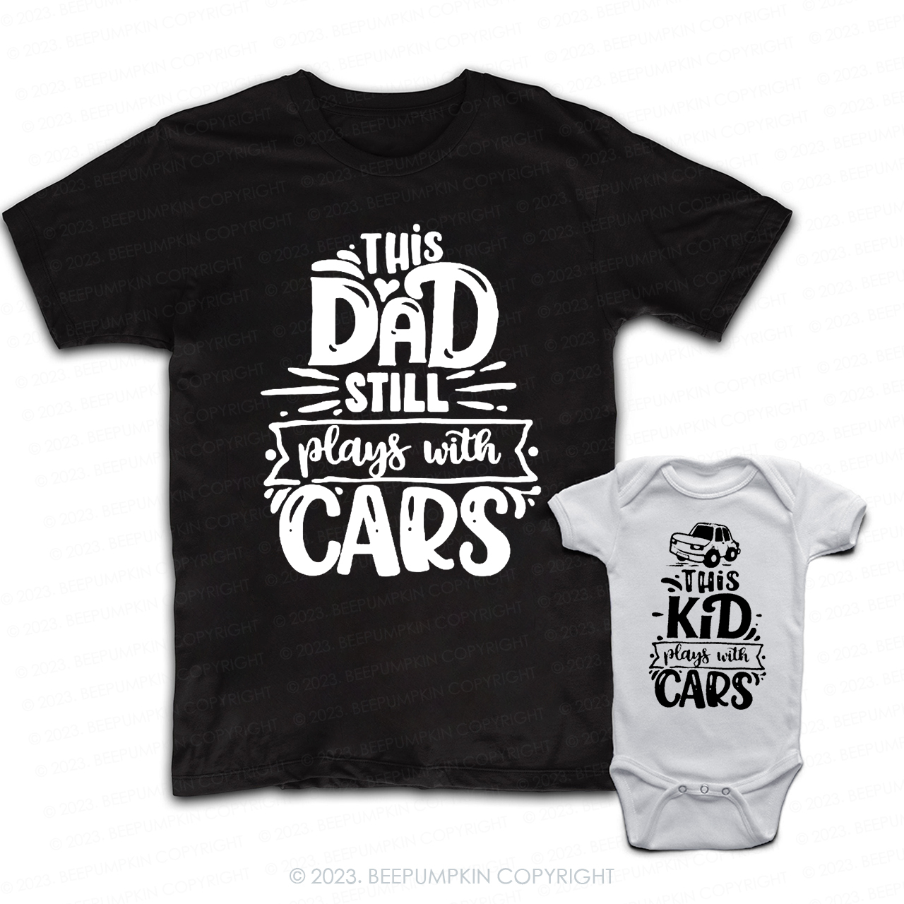 Play With Cars Dad & Me Matching T-Shirts