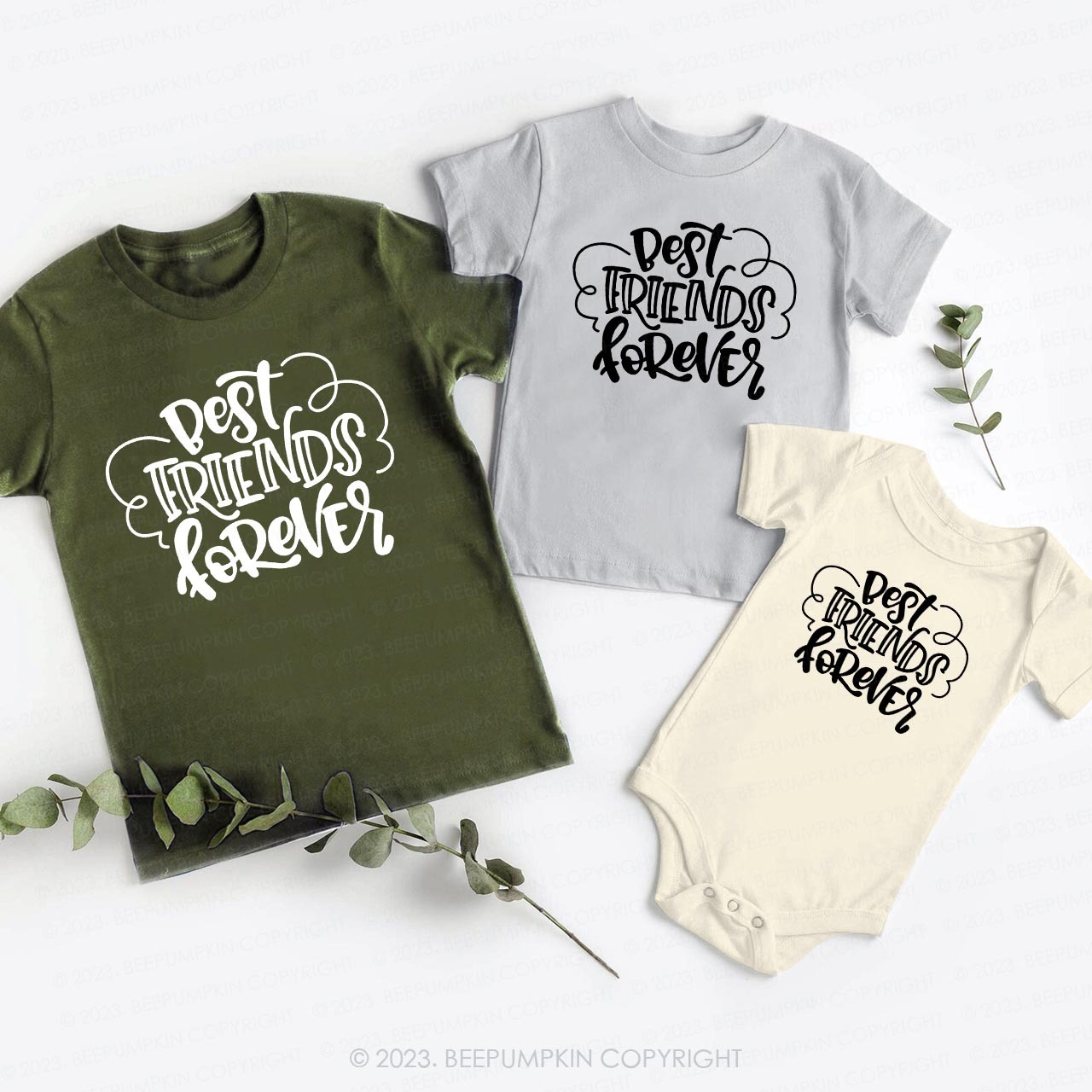 Best Friends Forever Matching Sibling T-Shirts