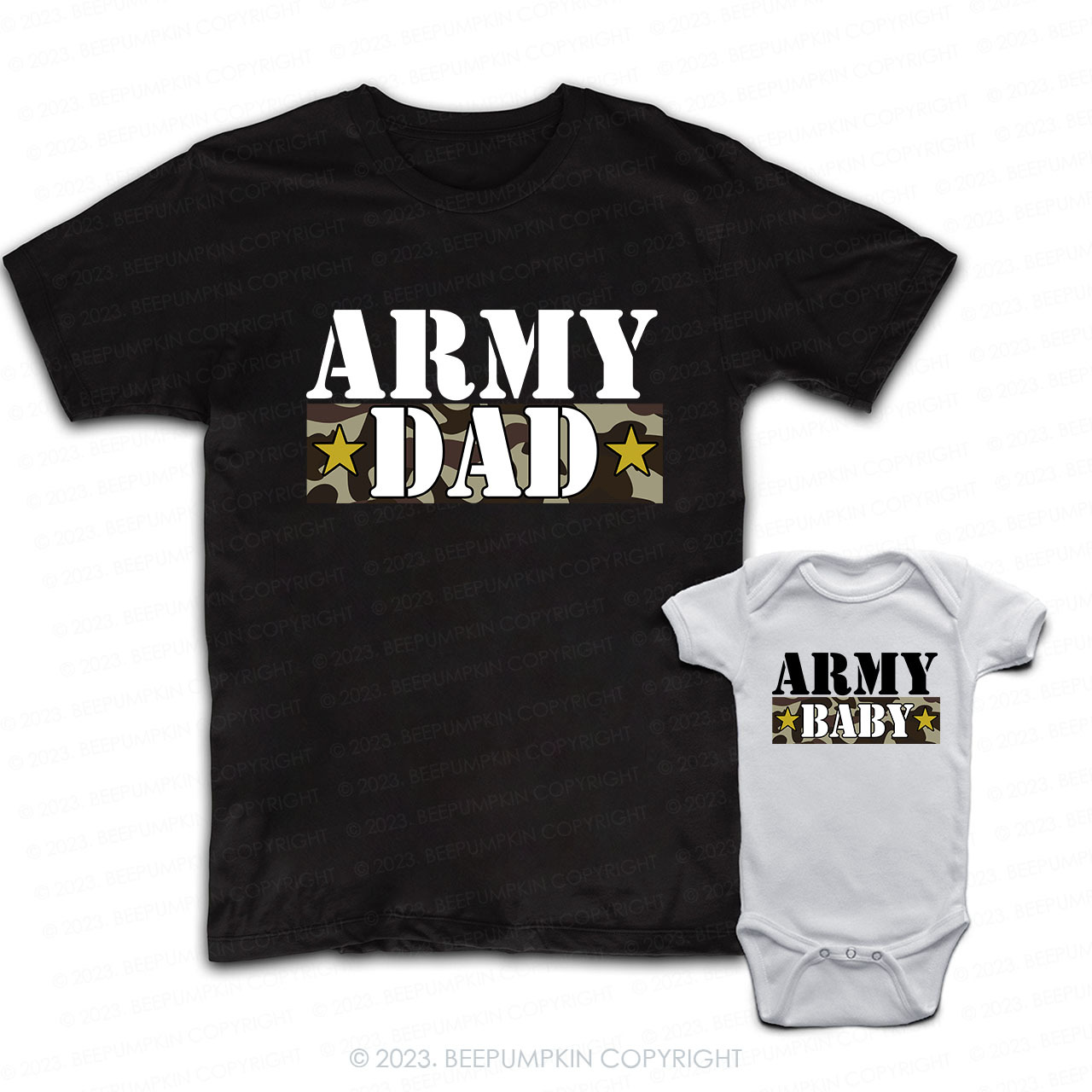 Army Dad And Army Baby Dad & Me Matching T-Shirts