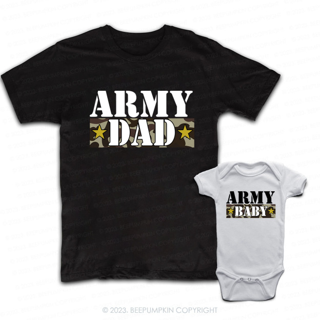 Army Dad And Army Baby Dad & Me Matching T-Shirts