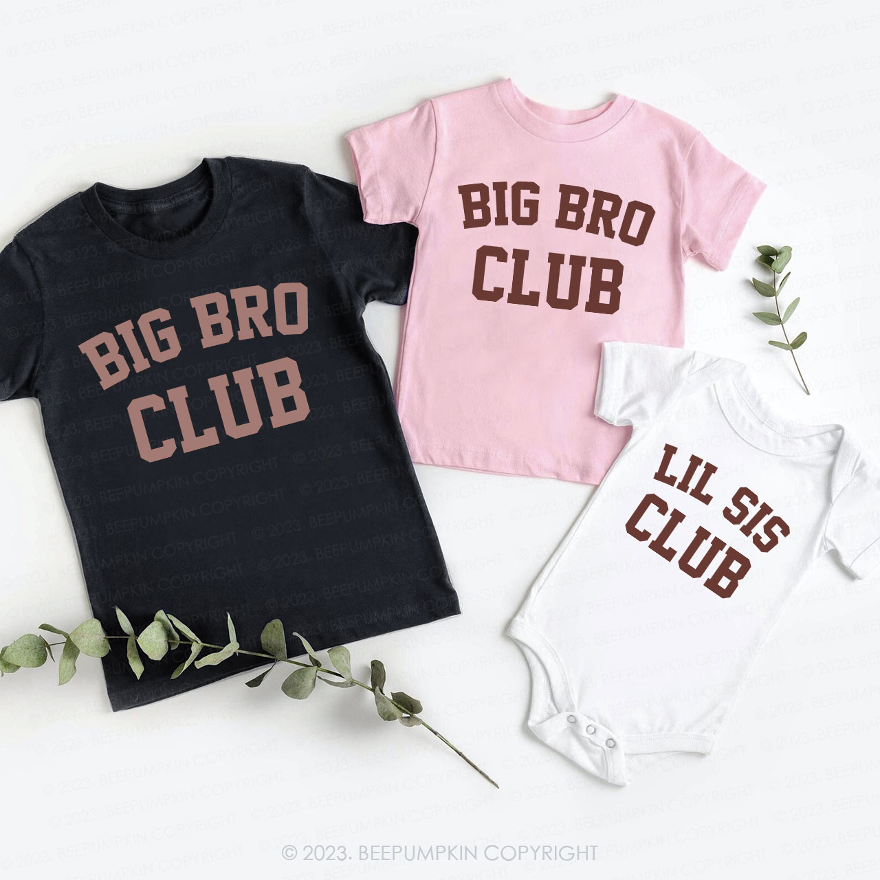 Big Bro Club Matching Sibling T-Shirts