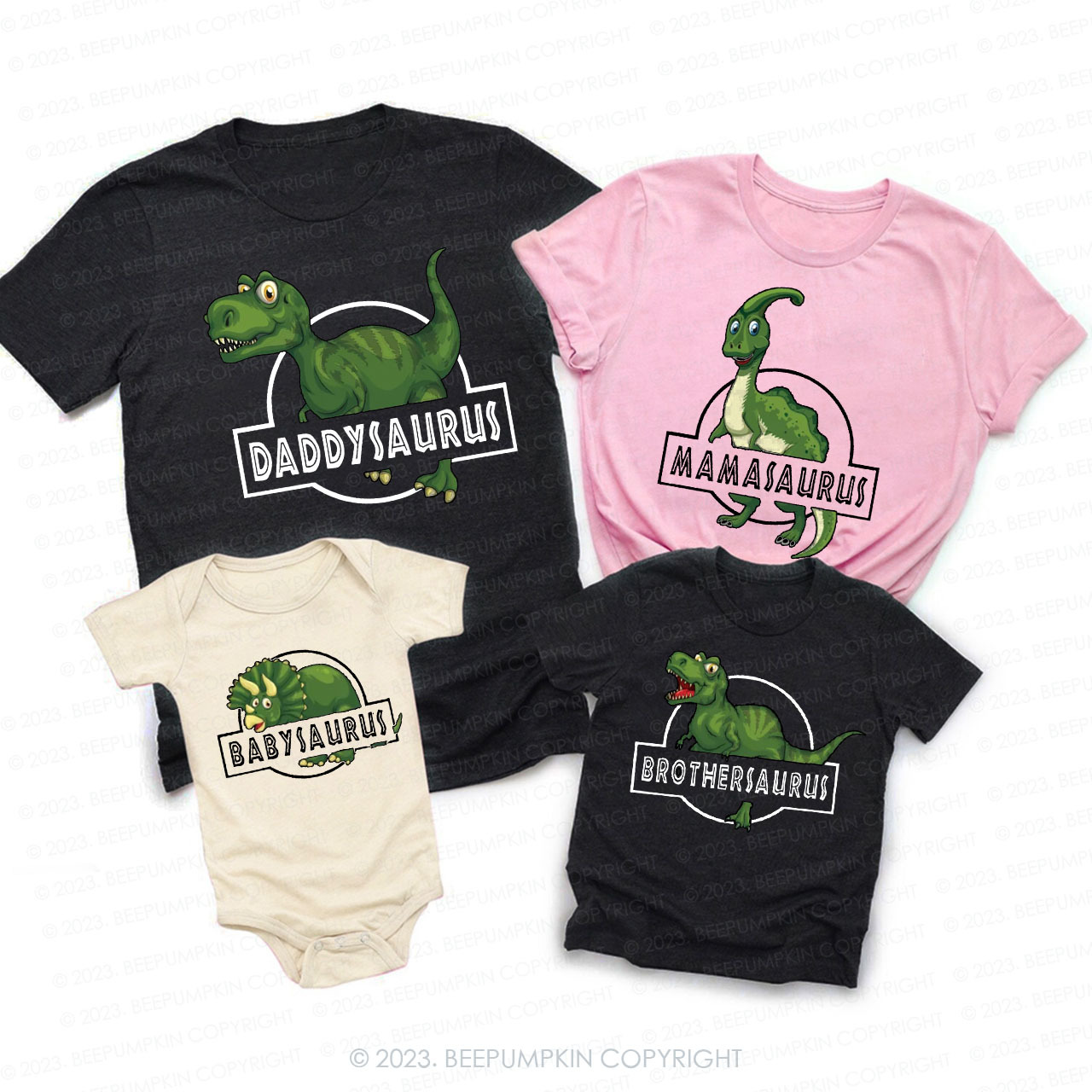 Dinosaur Party Family Matching Shirts