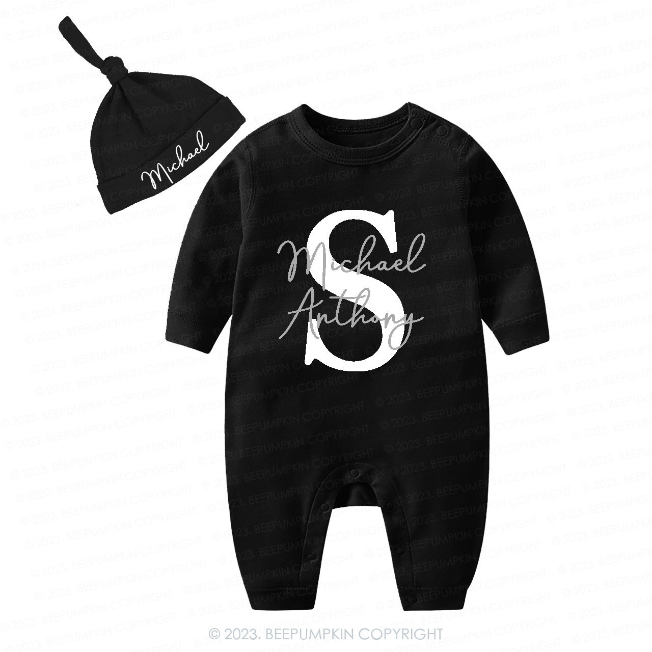 7 Colors Personalized Baby Name Unique Romper&Hat