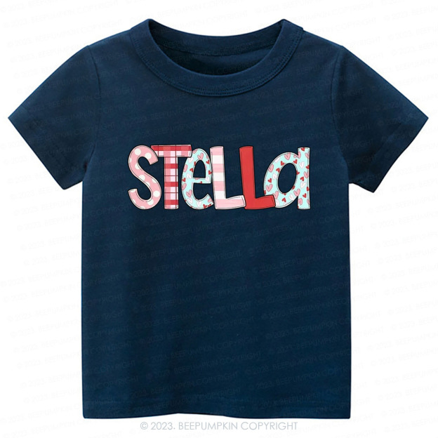 Personalized NAME Valentine's Day Kids Tees