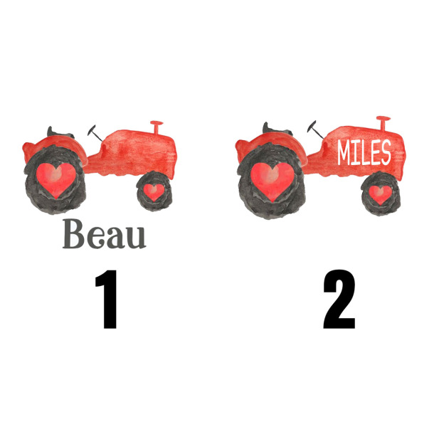 Personalized Valentine Tractor Bodysuit For Baby