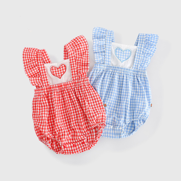 Love Plaid Valentine's Day Baby Coming Home Bodysuit