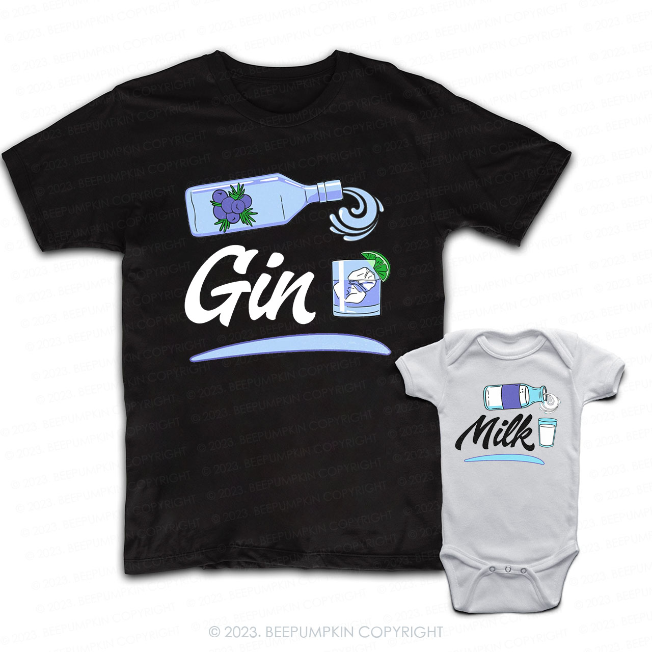 Gin And Milk Dad & Me Matching T-Shirts 