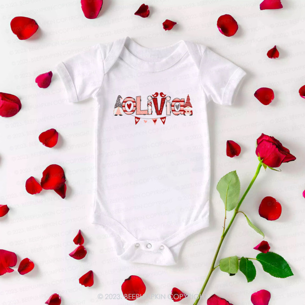 ABCDE Valentine's Day Alphabet Bodysuit For Baby