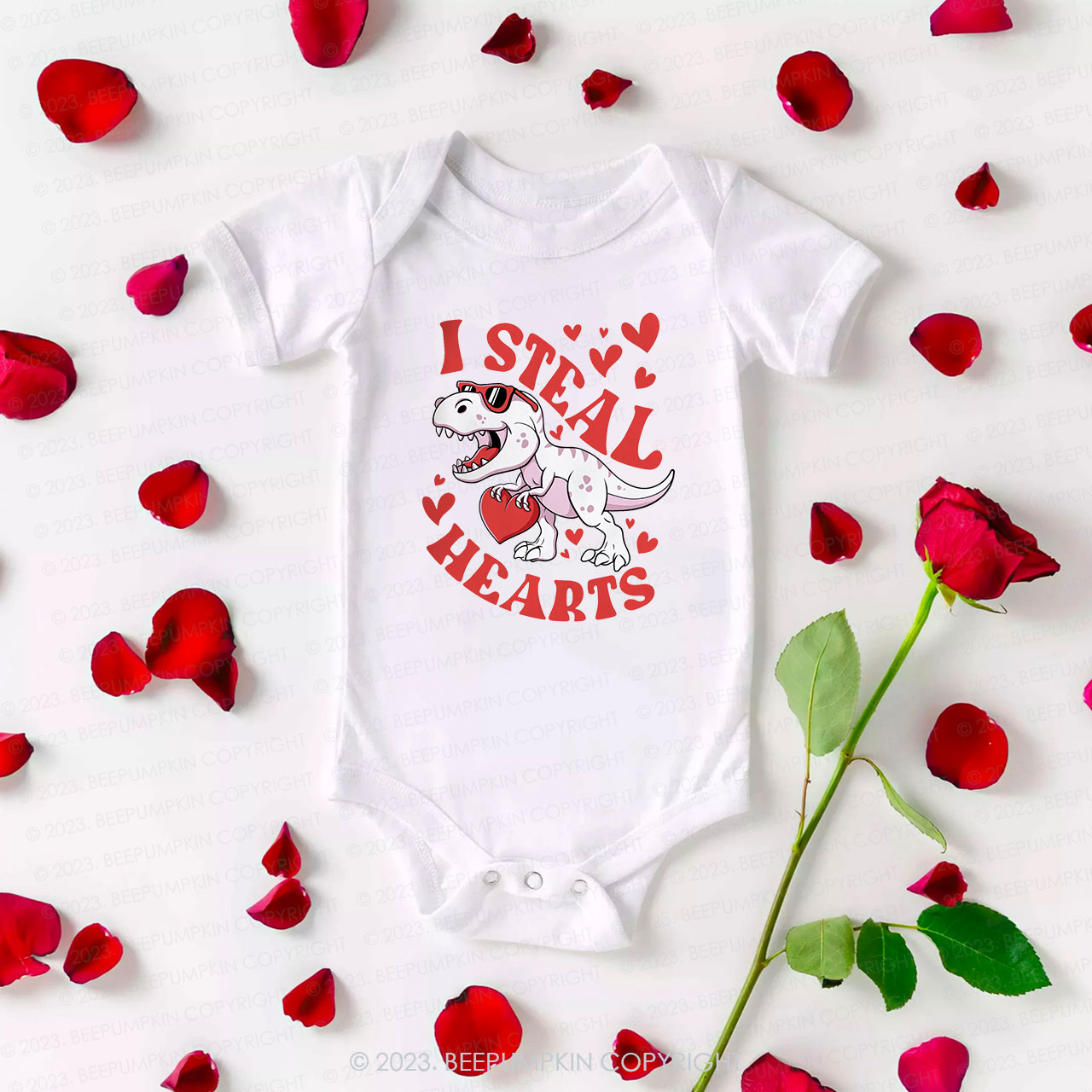 I Steal Hearts Valentine's Day Bodysuit For Baby