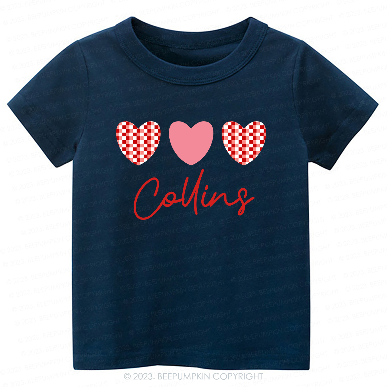 Plaid Heart Valentine's Day Kids Tees