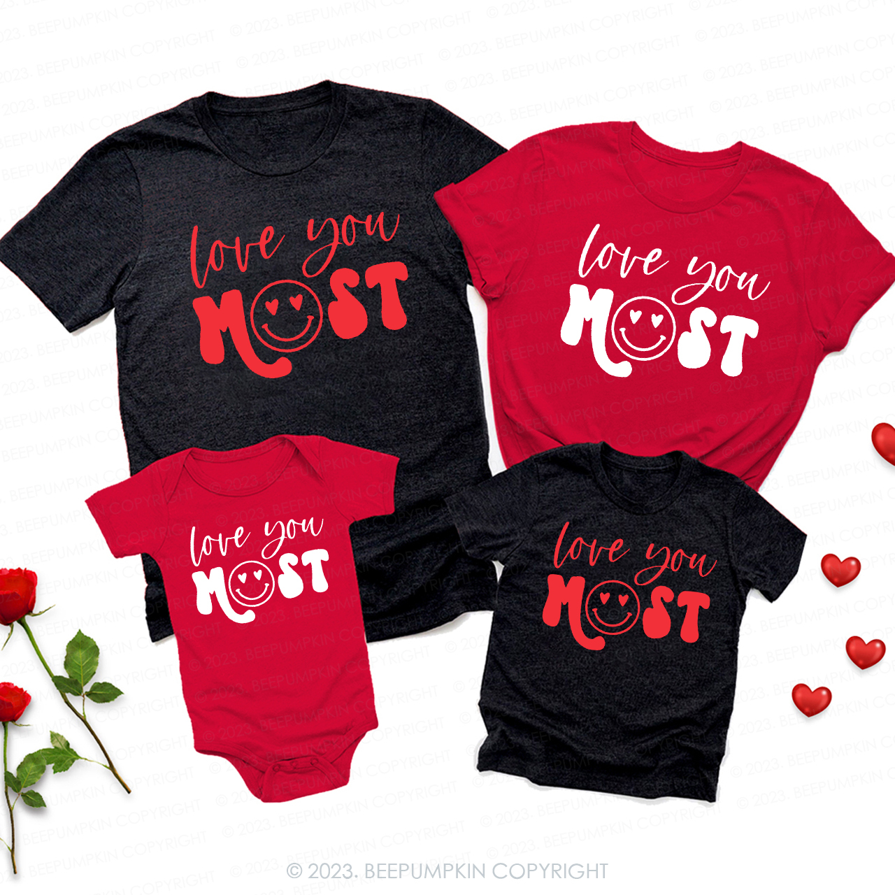 Love You Most Matching Valentine��s Shirts