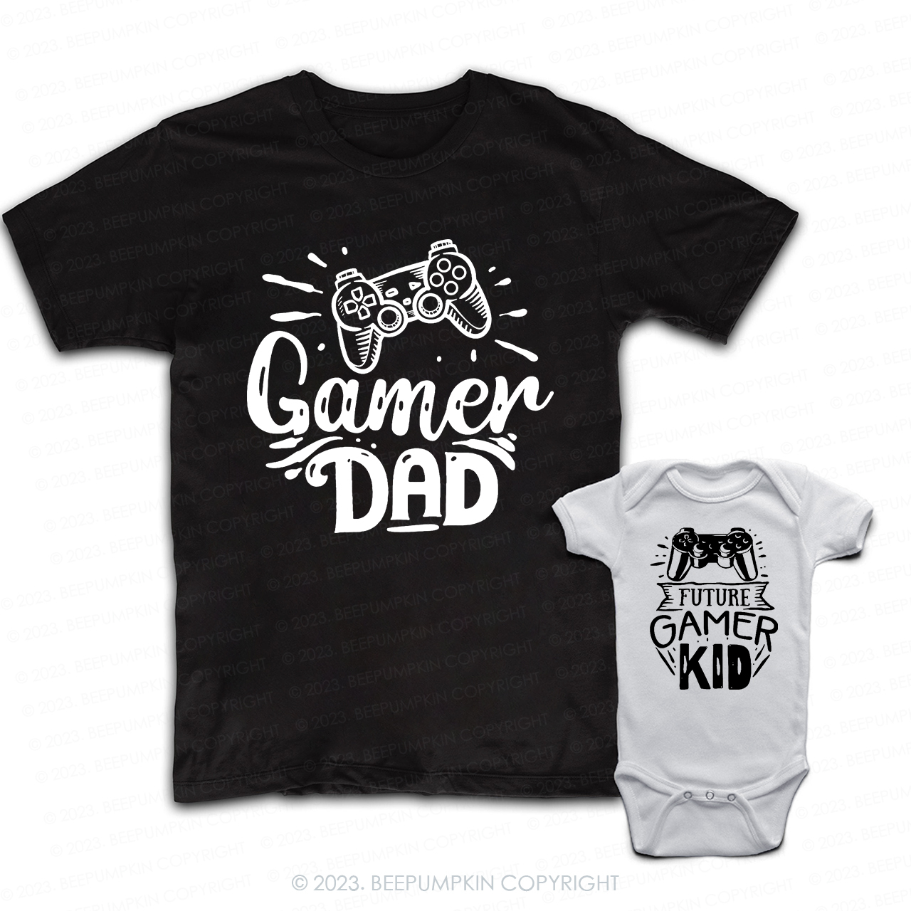 Gamer Dad & Future Gaming Kid Dad & Me Matching T-Shirts