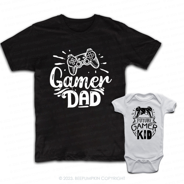 Gamer Dad & Future Gaming Kid Dad & Me Matching T-Shirts