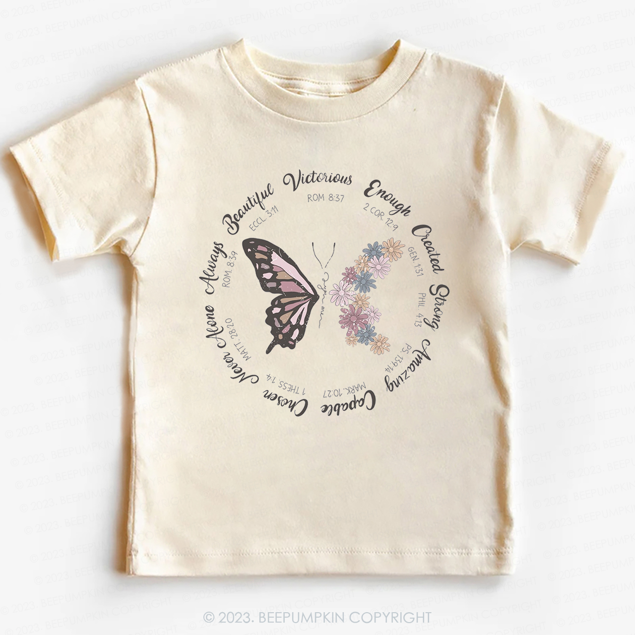  Butterfly Jesus Bible Verse -Toddler Tees