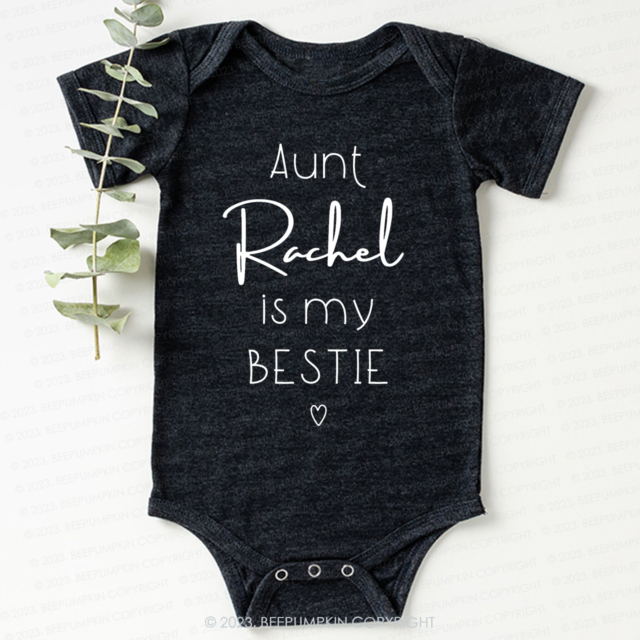 Personalized Brand Funny Aunt's Bestie Bodysuit For Baby