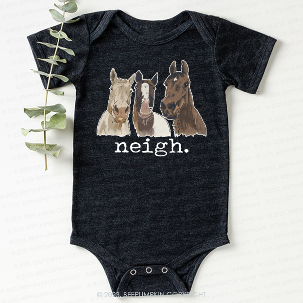 Neigh Horse Farm Bodysuit For Baby