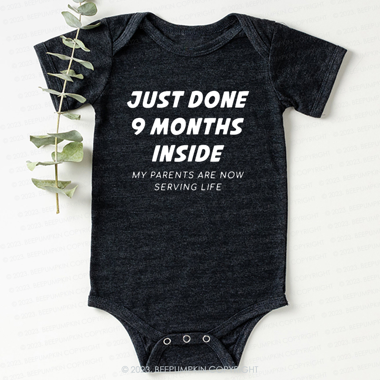 Just Done 9 Months Inside  Bodysuit For Baby