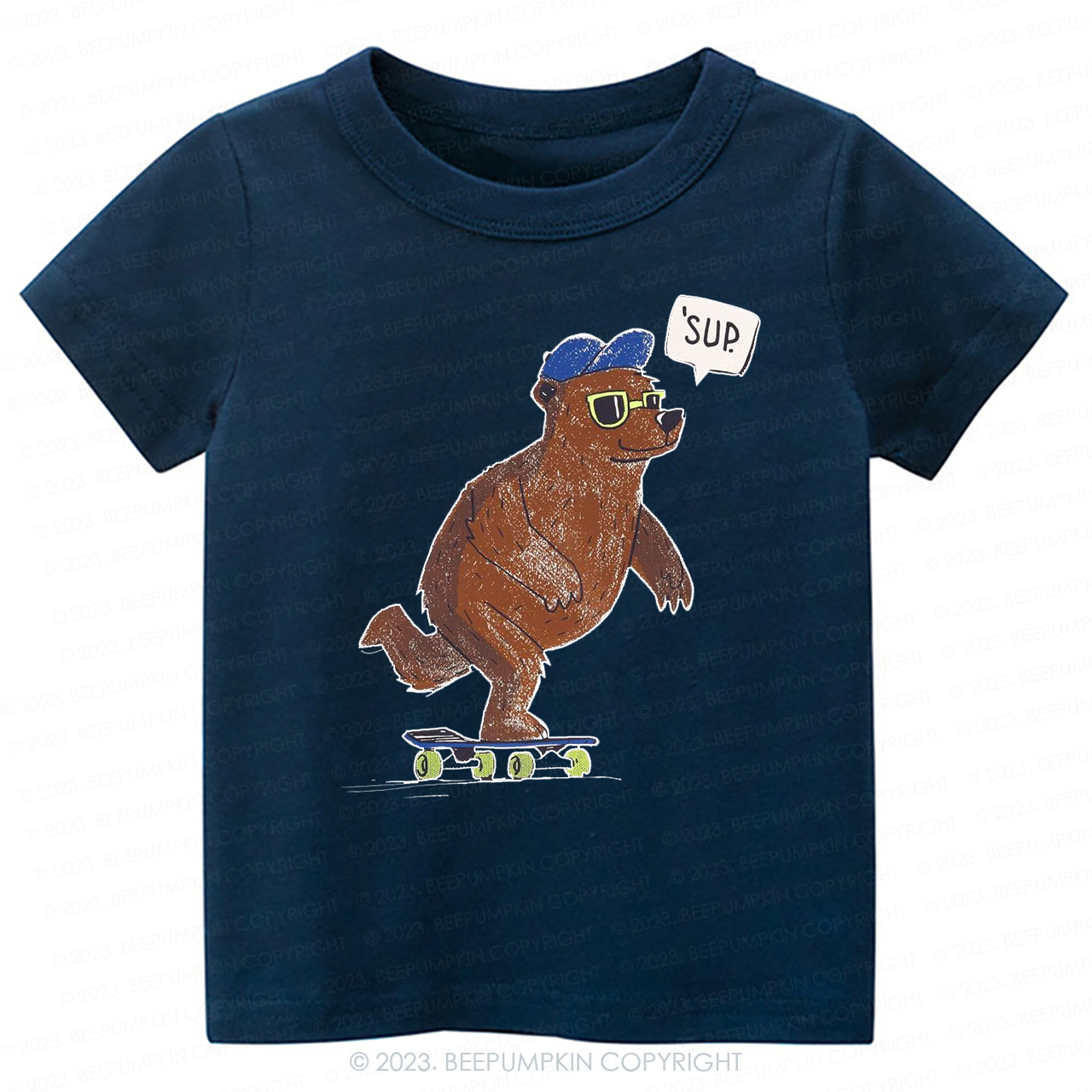 Skateboard Shoe Bear -Toddler Tees